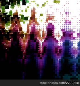 abstract background, vector without gradient, halftone effect