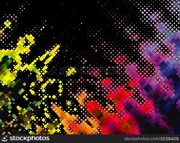 abstract background, vector without gradient, halftone effect