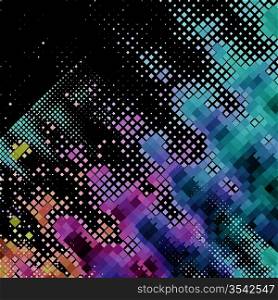abstract background, vector without gradient, halftone effect