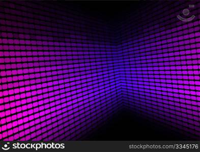 Abstract Background - Violet Equalizer on Black Background