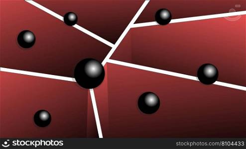 Abstract background wall and balls Royalty Free Vector Image