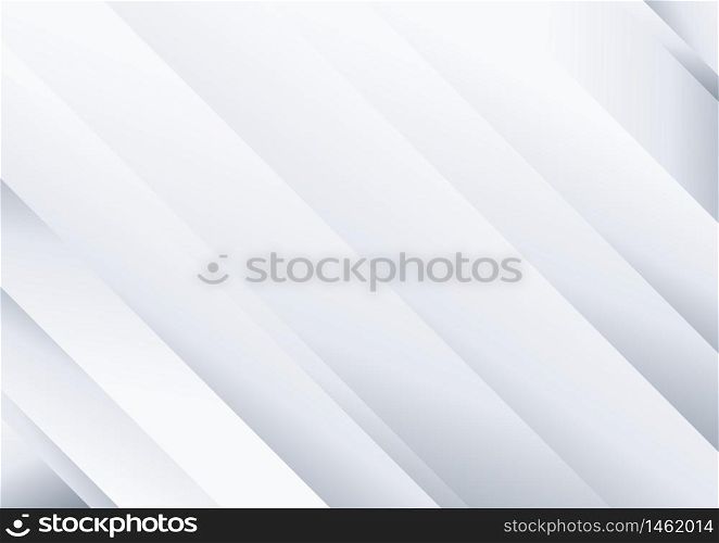 Abstract background white and gray diagonal stripes pattern. Vector illustration