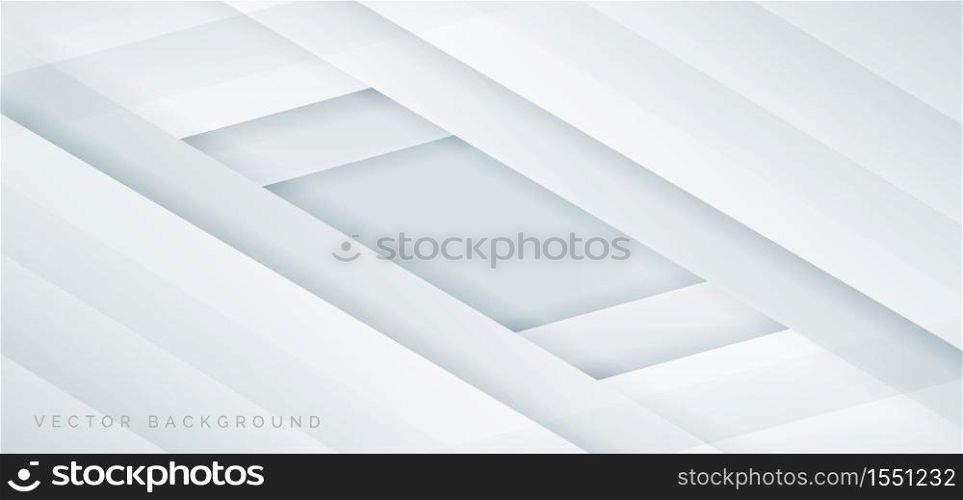 Abstract background white and gray geometric diagonal dimension. You can use for ad, poster, template, business presentation. Vector illustration