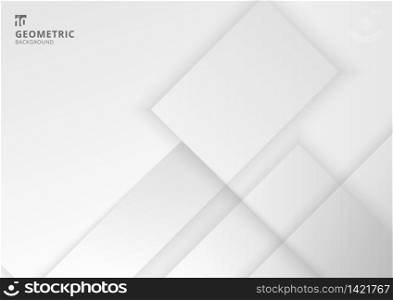 Abstract background white and gray geometric square with shadow. Vector illustration