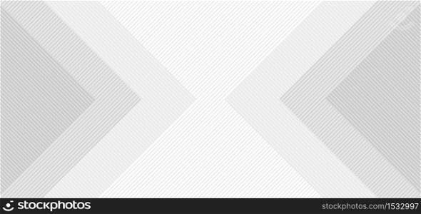 Abstract background white and gray square with lines pattern. You can use for banner web design, presentation, brochure, etc. Vector illustration