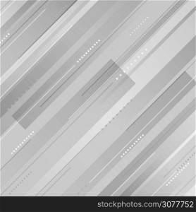 Abstract background white and gray stripes diagonal with geometric element technology futuristic concept. Vector illustration