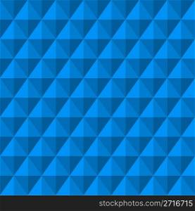 Abstract background with 3d blue diamonds. Seamless pattern. Vector illustration.