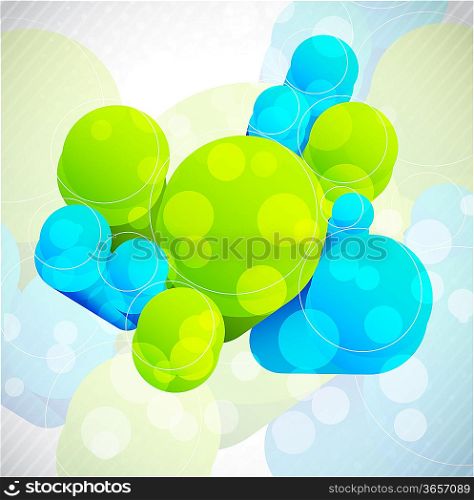 Abstract background with 3d element