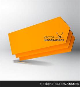 Abstract background with 3D orange arrow boards