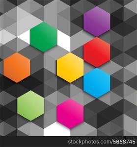 Abstract background with a geometric hexagon design