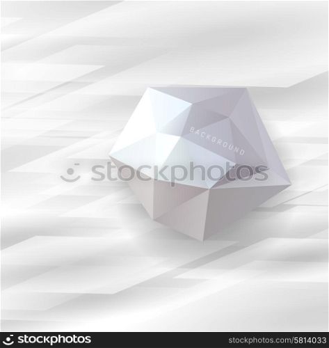 abstract background with a white light blur and crystal