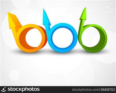 Abstract background with arrows. Bright illustration.