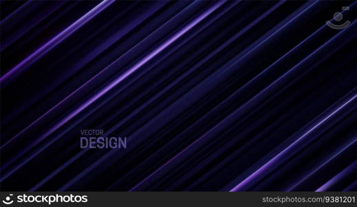 Abstract background with black and purple sliced surface