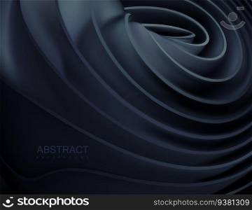 Abstract background with black elastic ribbons