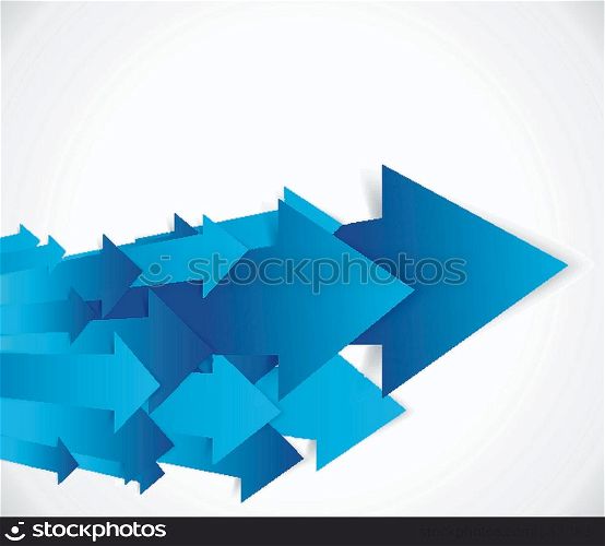 Abstract background with blue arrows