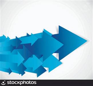 Abstract background with blue arrows