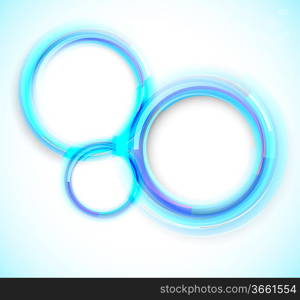 Abstract background with blue circles. Vector image