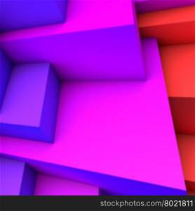 Abstract background with blue gradient 3D cubes
