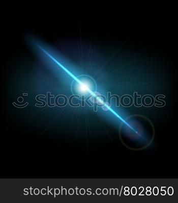 Abstract background with blue lens flare, stock photo