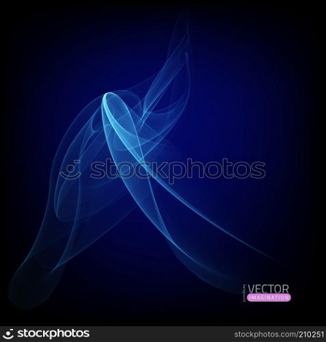 Abstract background with blue smoke, imagination and creative, vector illustration design.