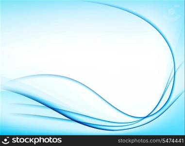 Abstract Background With Blue Waved Lines