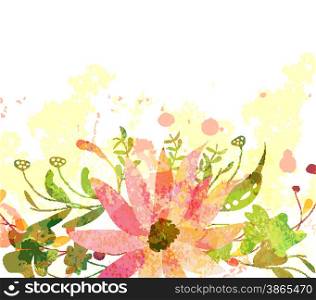 Abstract background with branch of floral