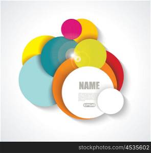 Abstract background with bright circles, vector illustration.