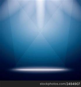 Abstract Background with Bright Stage Light Rays. Vector Illustration.