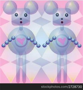 abstract background with bubble futuristic mice