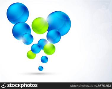 Abstract background with bubbles. Bright illustration