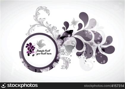 abstract background with butterflies vector illustration