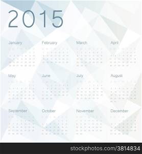 Abstract background with calendar 2015. Vector.
