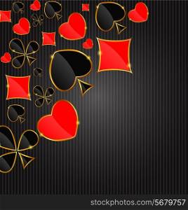 Abstract Background with Card Suits for Design. Vector Illustration.