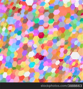 Abstract background with chaotic confetti hex polygons