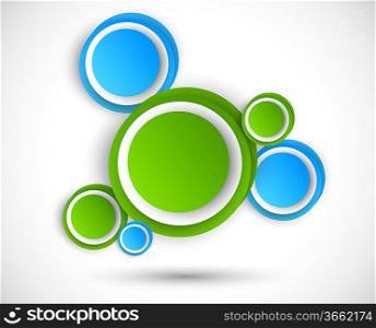 Abstract background with circles. Bright illustration