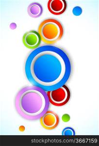Abstract background with circles. Bright illustration