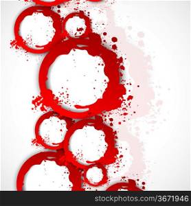 Abstract background with circles in red color