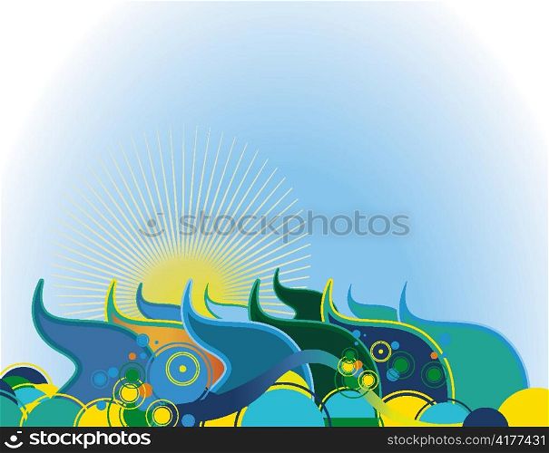 abstract background with circles vector illustration