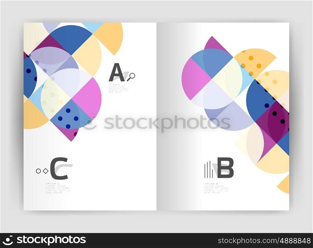 Abstract background with color triangles, annual report print backdrop. Vector design for workflow layout, diagram, number options or web design