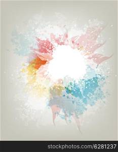 Abstract Background With Colored Blots And Splashes