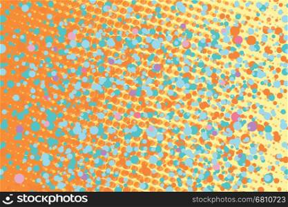 Abstract background with colored spots. Pop art retro vector illustration. Abstract background with colored spots