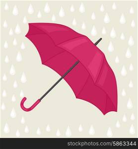 Abstract background with colored umbrella and rain drops. Abstract background with colored umbrella and rain drops.