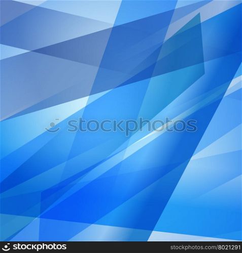Abstract background with colorful blue overlapping transparent layers