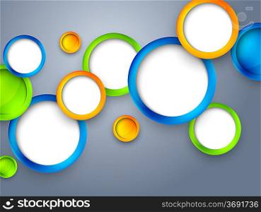 Abstract background with colorful circles. Bright illustration