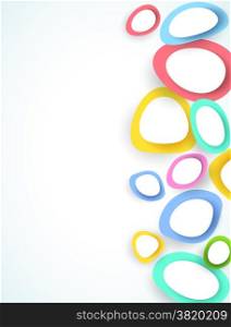 Abstract background with colorful circles. Vector illustration