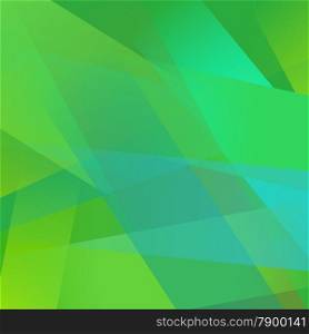 Abstract background with colorful green overlapping transparent layers