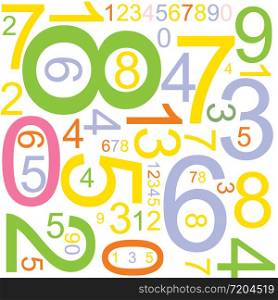 Abstract background with colorful numbers