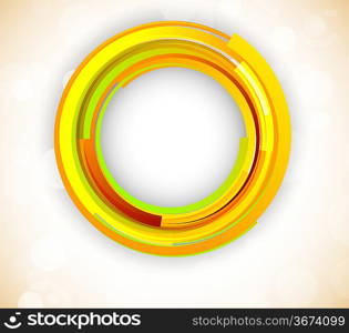 Abstract background with colorful orange circles. Vector illustrtion