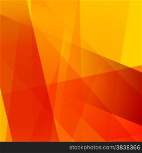 Abstract background with colorful orange overlapping transparent layers