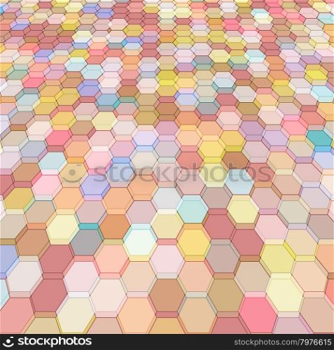 Abstract background with colorful pink hex polygons